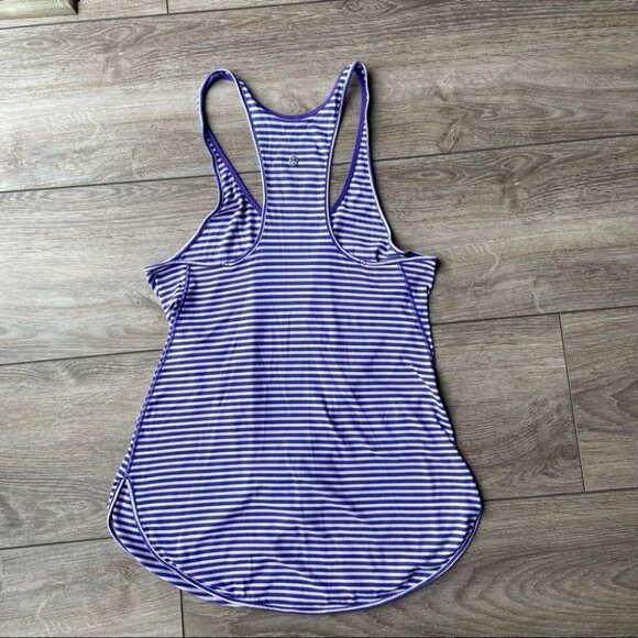 Lululemon What The Sport Singlet in Silver Stripe Iris Flower Pretty  Purple - Picture 11 of 14